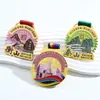 Medalha de Maratona Feita Sob Medida Medalha de Metal para Eventos Esportivos, Medalha Feita Sob Medida para Premiações Esportivas, Medalha Comemorativa de Maratona
