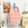 Mochila Escolar de Color Contrastante para Niñas, Estilo Fresco y Casual para Estudiantes Universitarios, Versátil, Gran Capacidad, Ligera, Resistente al Desgaste, Moderna