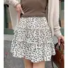 Saia Midi Feminina Design Linha A Nicho Petite Curta Estilo Curto Beleza Primavera e Verão Cintura Alta Floral Saia Preta