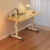 Mesa Branca Ajustável Manualmente, Design Espesso e Simples, Mesa de Estudo Infantil, Quarto de Estudo de Dormitório, Mesa de Computador para Casa