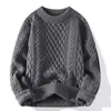 Suéter rojo para el año zodiacal, otoño e invierno, suéter grueso de punto trenzado casual y elegante para hombre, prenda exterior, tejido navideño para parejas
