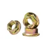 Tuerca Hexagonal con Brida para Grado 4 con Superficie Dentada, Tuerca Hexagonal con Brida y Cabeza Hexagonal Estampada, Tuerca Antideslizante con Brida de Color Zinc