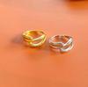 Anillo Abierto Geométrico Envolvente Estilo Frío Ins para Mujer Creativo Estilo Hada Textura Anillo Abierto para Dedo Índice Venta al por Mayor