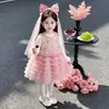 Vestidos para Niñas Estilo Primavera y Otoño 2026 Nuevo Elegante Regalo para Bebé Vestido Pastel Vestido de Princesa Otoño e Invierno Conjunto de Dos Piezas