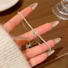 Pulseira de Zircônia Estrela de Cinco Pontas Cintilante para Mulheres, Luxo Leve, Nicho, Alta Qualidade, Temperamento, Joia de Mão Fashion e Versátil
