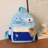Nova Mochila Escolar Fofa para Jardim de Infância, Leve e Versátil, Mochila Color Block para Meninos e Meninas, Bolsa para Lanches para Passeios, Bolsa Infantil