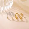 Pendientes Yilu de plata S925 pura chapados en oro, de círculo geométrico, sencillos y elegantes, adecuados para ir al trabajo, con un diseño único y versátil