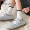 Meias Japonesas de Cano Médio com Costura Dupla e Bolinhas para Mulheres, Outono/Inverno, Estilo Coreano Doce, Versátil, Estilo College, Meias Longas de Algodão, Meias Largas