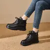 Botas de neve quentes, com sola grossa e forradas de fleece, botas curtas para mulheres, nova coleção outono/inverno 2026, botas Martin versáteis, botas de algodão e sapatos confortáveis para mães