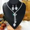 Colar Brilhante de Diamante Brilhante Brincos Noiva Joias de Casamento Corrente de Garra da Moda Acessórios para Vestido de Banquete de Recém-casados Venda Direta da Fábrica