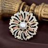 Broche de aleación con diamantes de imitación para mujer, broche para camisa, traje, hebilla oculta ajustada a la cintura, botón decorativo para cheongsam, joyería antiexposición.