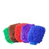 Guantes de lavado de coche grandes de chenilla gruesa de doble cara color coral, guantes de lavado de coche, suministros de limpieza para lavado de coches al por mayor