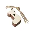 10 Piezas/Paquete Decoraciones Navideñas DIY Colgantes de Madera Decoración Creativa de Fiesta de Madera Colgantes para el Hogar en Interiores