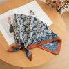 Estilo Retrô Americano Street Style Lenço de Seda Versátil Estampa Paisley Floral Tubinho Cropped Turbante para Headscarf de Dança de Rua Feminino
