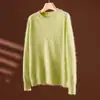 26 años cuello redondo lana cachemir cepillada estilo nuevo para mujer color caramelo manga larga jersey suéter tejido otoño invierno holgado perezoso