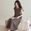 Pijamas de algodón en stock, camisón de manga corta para mujer, vestido largo de verano, jersey, ropa de casa para mujer para transmisión en vivo