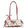 Bolsos de Color Contrastante Nicho para Mujer 2025 Nueva Moda Versátil Bolso Cruzado Dulce Cool Sexy Portátil Bolso Balde