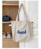Bolsa Grande de Lona Casual Coreana para Mulheres 2026 Nova Tendência de Verão Grande Capacidade Bolsa de Ombro para o Dia a Dia Bolsa Tote Estilosa