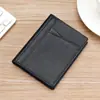 Cartera para Tarjetas de Cuero de Vaca de Primera Capa Transfronteriza Portatarjetas Ultra delgada para Licencia de Conducir Anti-robo Cepillado Cartera para Tarjetas de Hombre Set de Tarjetas de Cuero de Comercio Exterior