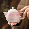 Tetera Graduada del Fabricante Tetera Individual Tetera de Alto Valor Rosa Pila Tallada Cortina de Cuentas Tetera Mandarina Cerámica China Kung Fu Juego de Té