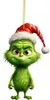 Pingente Grinch de Natal Decoração de Árvore de Natal Suprimentos para Decoração de Feriado Pingente Acrílico Enfeites de Natal para Casa