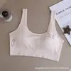 Roupa íntima feminina sem costura de dois e três estágios para estudantes do ensino fundamental II e médio, Sutiã colete feminino com bojo fixo para período de desenvolvimento mamário