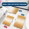 Juego de alfombrillas de baño de cachemir sintético a rayas degradadas, que incluye una alfombrilla de baño, una alfombrilla para el suelo del baño y una alfombrilla de entrada, todas ellas absorbentes, antideslizantes, resistentes a las manchas y fáciles de limpiar