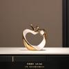 Adornos de Cerámica de Lujo Ligero Moderno Apple Ping'an Joy Decoración para Entrada de Hogar, Sala de Estar, Mueble de TV, Vinoteca