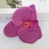 Pinza para el pelo de cabeza de orquídea mariposa simulada Tocado de flor Guirnalda de pared de flores Forma floral Flor artificial Flor artificial para manualidades Cabeza de flor Material