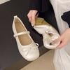 Zapatos de Tacón con Lazo para Mujer 2025 Nuevo Primavera Zapatos Mary Jane Franceses con Faldas Tacón Grueso Retro Zapatos de Abuela