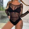 Lingerie Sexy para Mulheres, Biquíni Vazado Transparente, Atração da Meia-Noite, Roupa de Dormir Sedutora, Roupas de Renda Apaixonadas Plus Size, Transfronteiriço