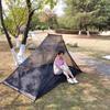 Venta al por mayor de fábrica, mosquitera triangular para acampar al aire libre, portátil, antimosquitos, para viajes, parques, ocio, tienda de campaña con cremallera