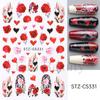 BELLEZA COMPLETA Pegatinas Nuevas para Arte de Uñas Transfronterizas Día de San Valentín ECG Amor Labios Paleta Pegatinas para Uñas