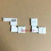 Conector adaptador de clip sin soldadura para tira de luz LED RGB5050 tipo L, junta de esquina de 4 pines y 10 mm sin soldadura
