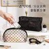 Bolsa de Armazenamento de Pincéis de Maquiagem em Tela, Grande Capacidade, Portátil, Bolsa de Maquiagem Compacta para Viagem, Bolsa para Lápis de Sobrancelha, Pequena Bolsa de Maquiagem Estilo Chanel