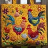 2026 Nueva Serie Transfronteriza de Pollo Estampado Digital Bolso Tote Acolchado de Hombro de Moda