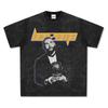 Camiseta de Manga Curta com Estampa Americana Transfronteiriça Karim Benzema Zima Algodão Pesado Gola Redonda Moletom com Capuz