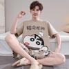 Pijama de Manga Corta Dibujo Animado Xiaoxin Verano Tacto Algodón Ropa de Casa Niños Estampado Moderno Juvenil Talla Grande Traje