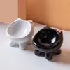 Huayuan hoopet tazón para mascotas de cerámica con patas altas para proteger el cuello de gato, diámetro grande, anti-derrames, alto valor estético, tazón para comida de perro