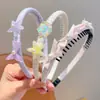Diadema de concha de estrella de mar color macarrón con dientes antideslizante para niñas ambiente de playa accesorios para el cabello diadema infantil