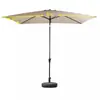 Guarda-sol de Exterior, Guarda-sol de Pátio, Guarda-sol de Sol, Guarda-sol de Barraca de Camping, Guarda-sol de Coluna Central para Proteção Solar de Jardim, Guarda-sol de Praia de Lazer com Manivela