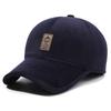 Nova Touca de Outono e Inverno para Homens, Estilo Antigo, Forrada com Lã, Espessada, com Proteção para Orelhas, Boné de Baseball, Ciclismo, à Prova de Vento, Quente, Boné de Baseball da Moda