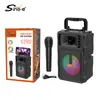 Zqs14107 Suministro Directo de Fábrica Altavoz Portátil Bluetooth Inalámbrico para Karaoke al Aire Libre con Soporte para Teléfono