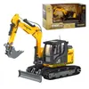 Huina 1:50 Modelos Estáticos de Vehículos de Construcción Excavadora Rodillo Compactador Camión Volquete