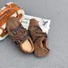 Piel de Vaca ~ Estilo Coreano Maillard Cuero Genuino Tacón Oculto Zapatos de Entrenamiento Alemanes para Mujer Otoño 2026 Nuevo Estilo Cómodos Versátiles Zapatos Casuales