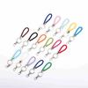 Conjunto de crachá cordão atacado corda de couro trançado chaveiro anti-perda criativo novo carro DIY pingente de chave feito à mão