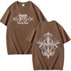 Estación Independiente Stray Kids Dominan Combinación Periférico Impresión Verano Camiseta de Manga Corta Algodón Puro Holgada