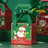 Nochebuena Caja de Manzana Lazo Cinta Papá Noel Bolso Caja Embalaje de Regalo de Dulces Caja Vacía para Llevar en la Mano