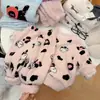 Conjunto de Pijama Cartoon com Patch Fofo para Bebê Outono e Inverno, Amigo da Pele, Quente e Adequado para Usar Fora!