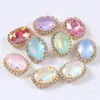 Rhinestones Quadrados de Garra de Gelatina Mocha Oval Acessórios DIY Acessórios para Roupas Acessórios para Cabelo Vestido de Noiva Materiais para Sapato Clog